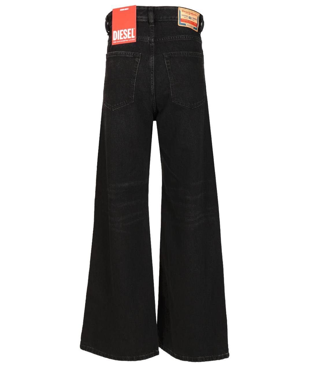 DIESEL Черные хлопковые прямые джинсы, фото 2