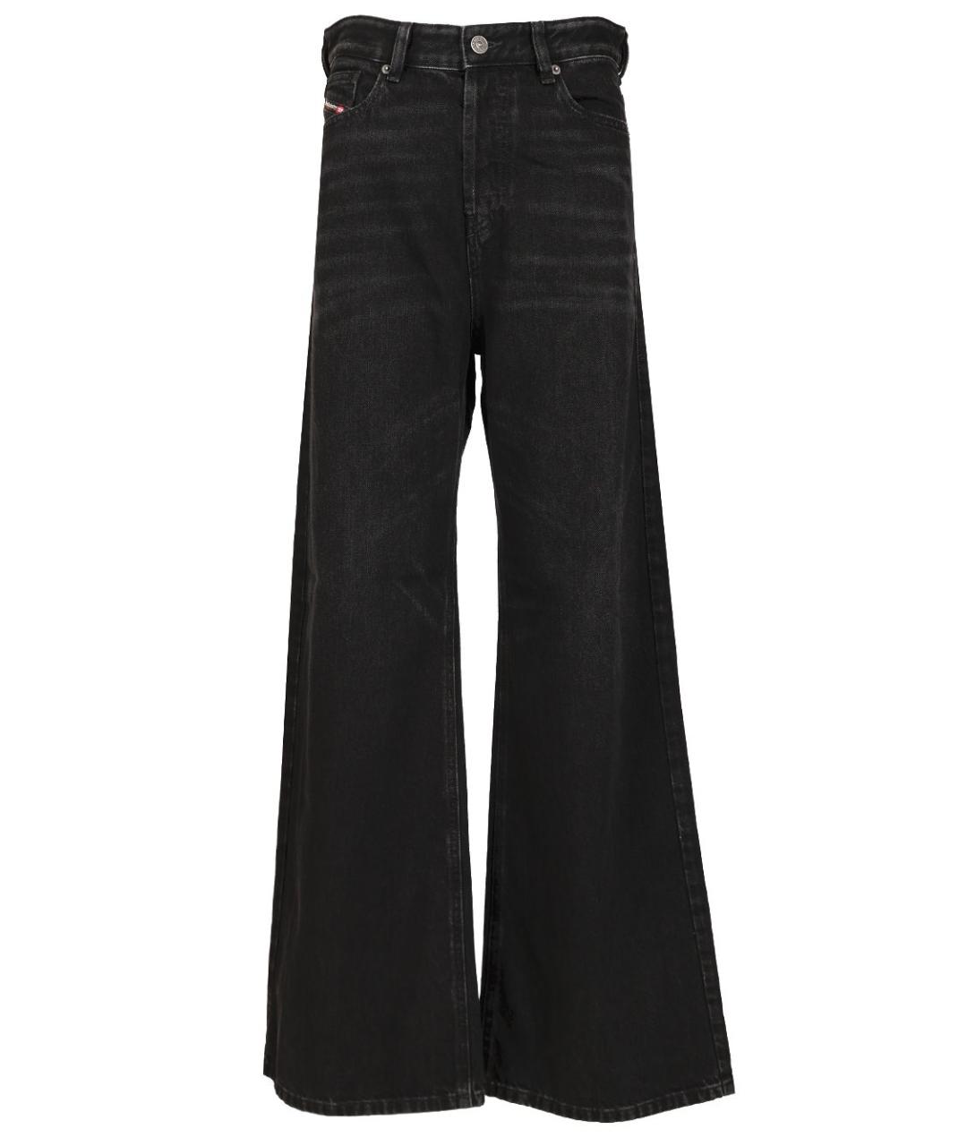 DIESEL Черные хлопковые прямые джинсы, фото 1