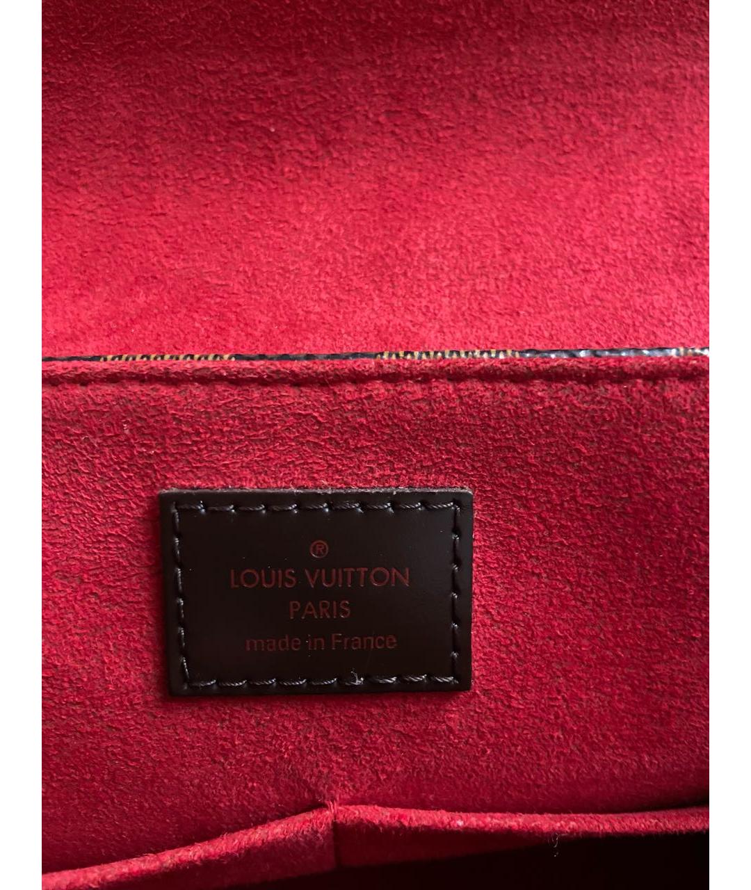 LOUIS VUITTON Коричневая сумка с короткими ручками из искусственной кожи, фото 7