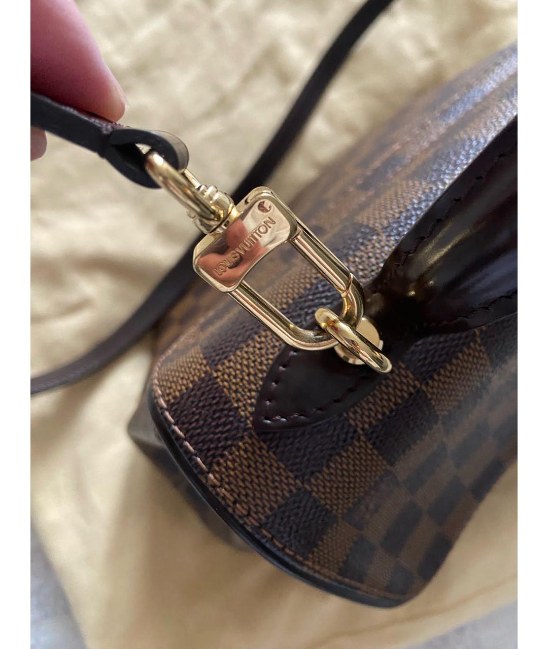 LOUIS VUITTON Коричневая сумка с короткими ручками из искусственной кожи, фото 4