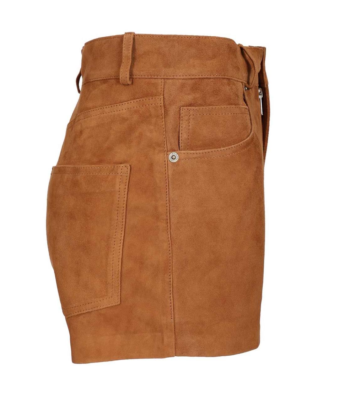 HAIKURE Коричневые замшевые шорты, фото 3