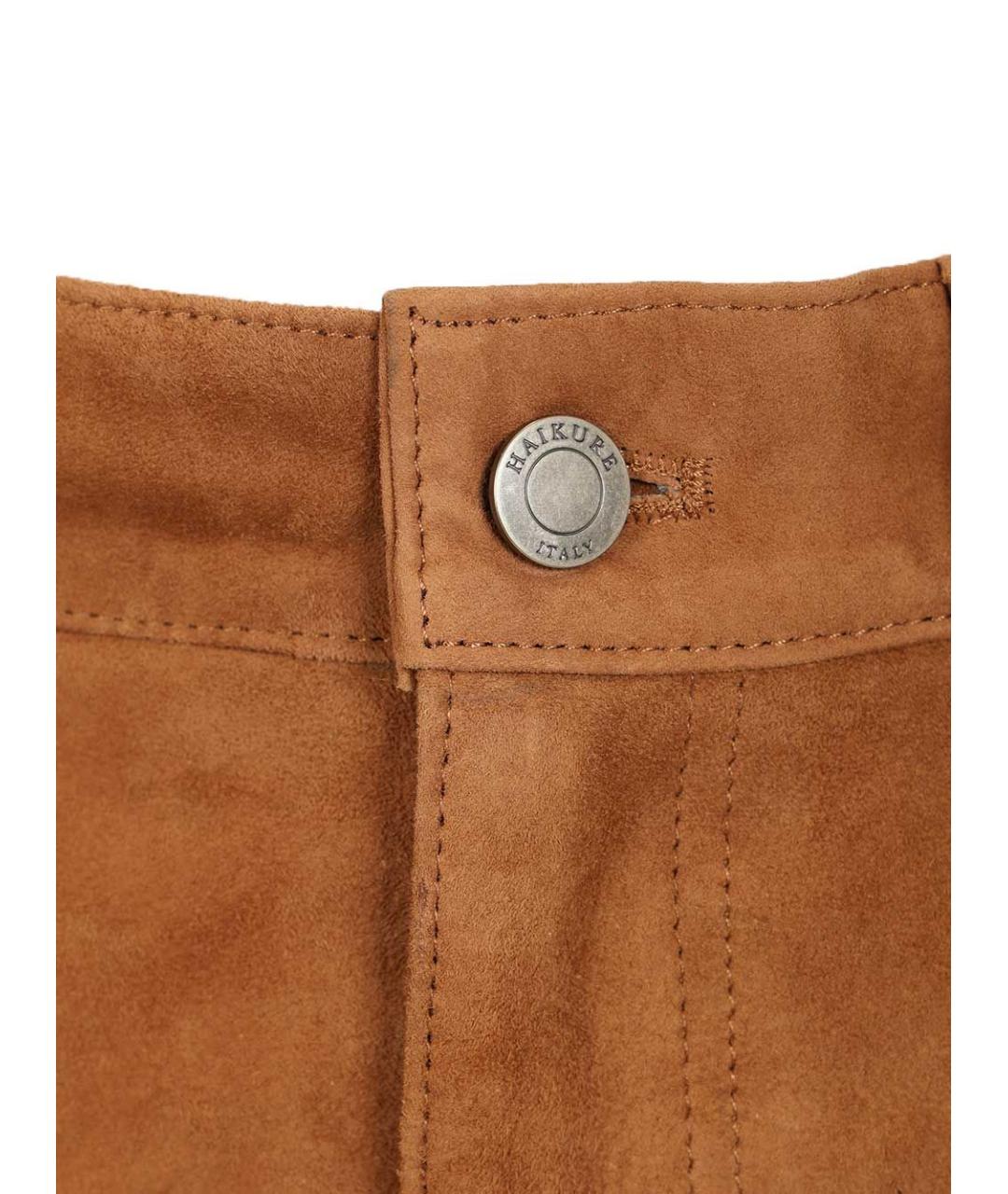 HAIKURE Коричневые замшевые шорты, фото 4