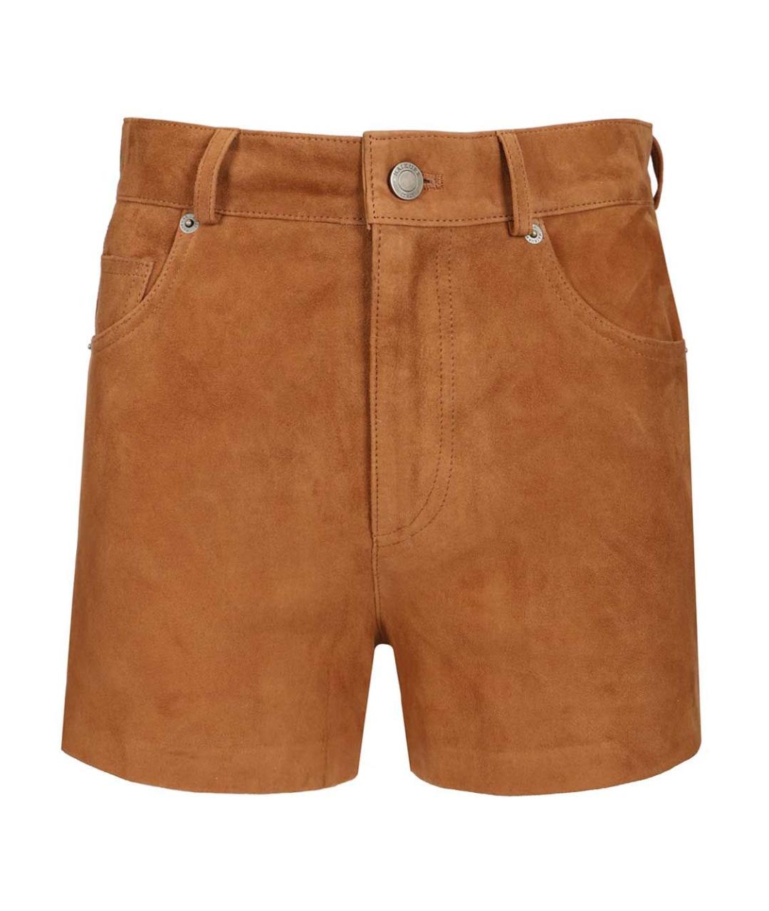 HAIKURE Коричневые замшевые шорты, фото 1