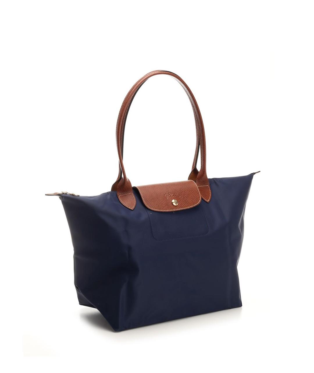 LONGCHAMP Синяя тканевая сумка тоут, фото 2