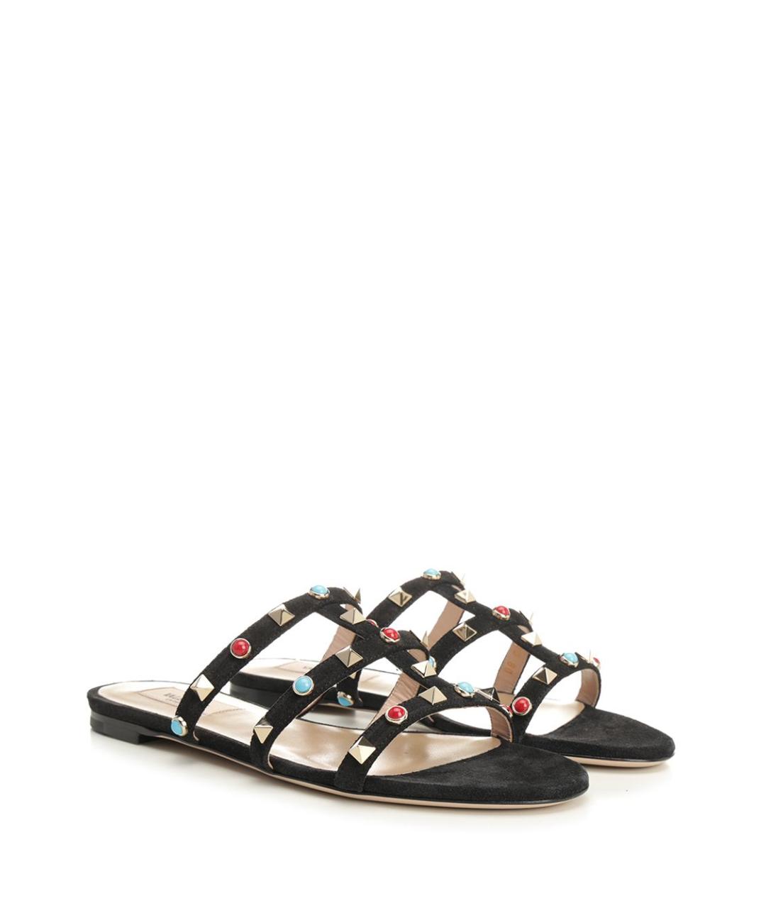 VALENTINO Черные замшевые сандалии, фото 2