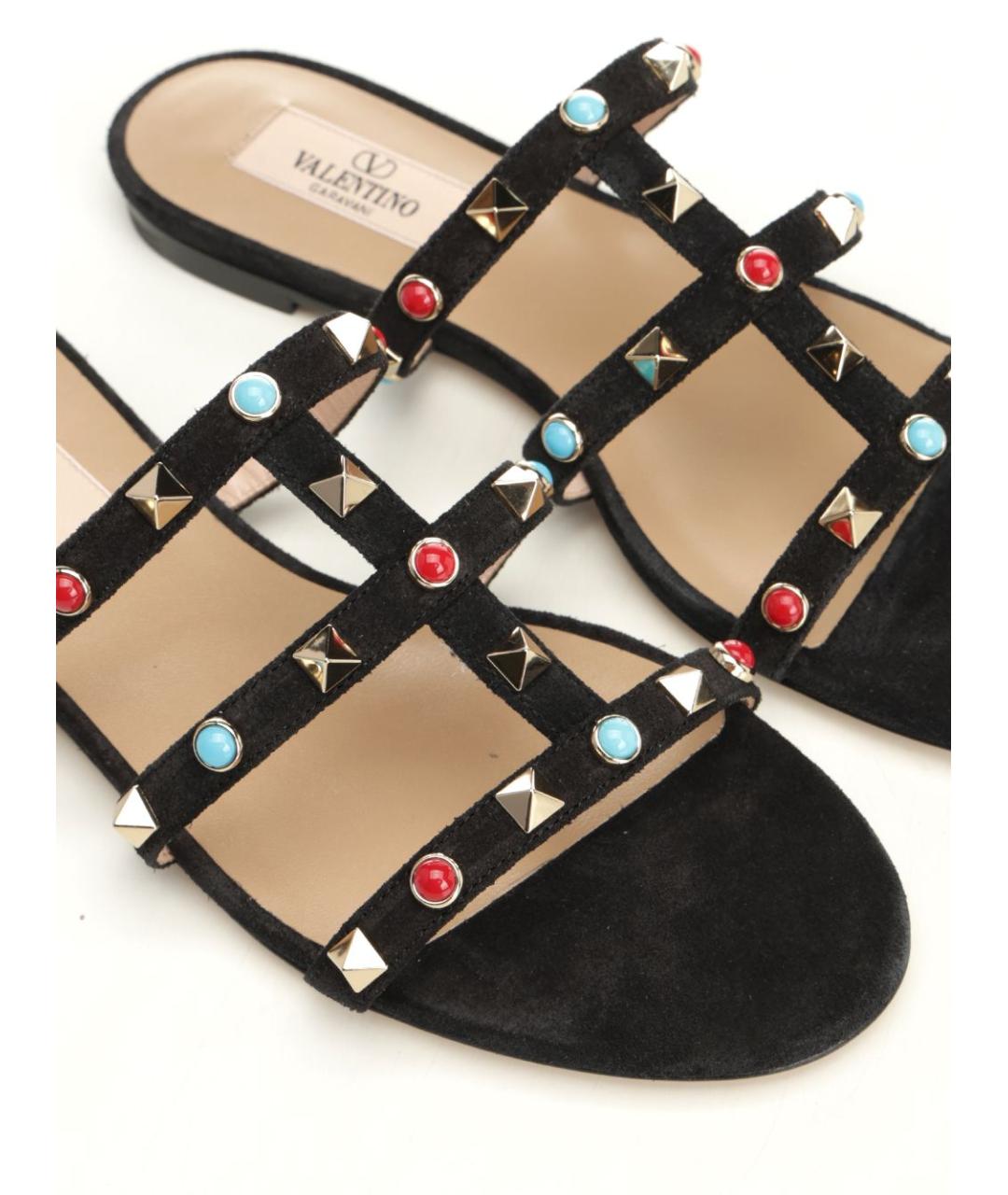 VALENTINO Черные замшевые сандалии, фото 5