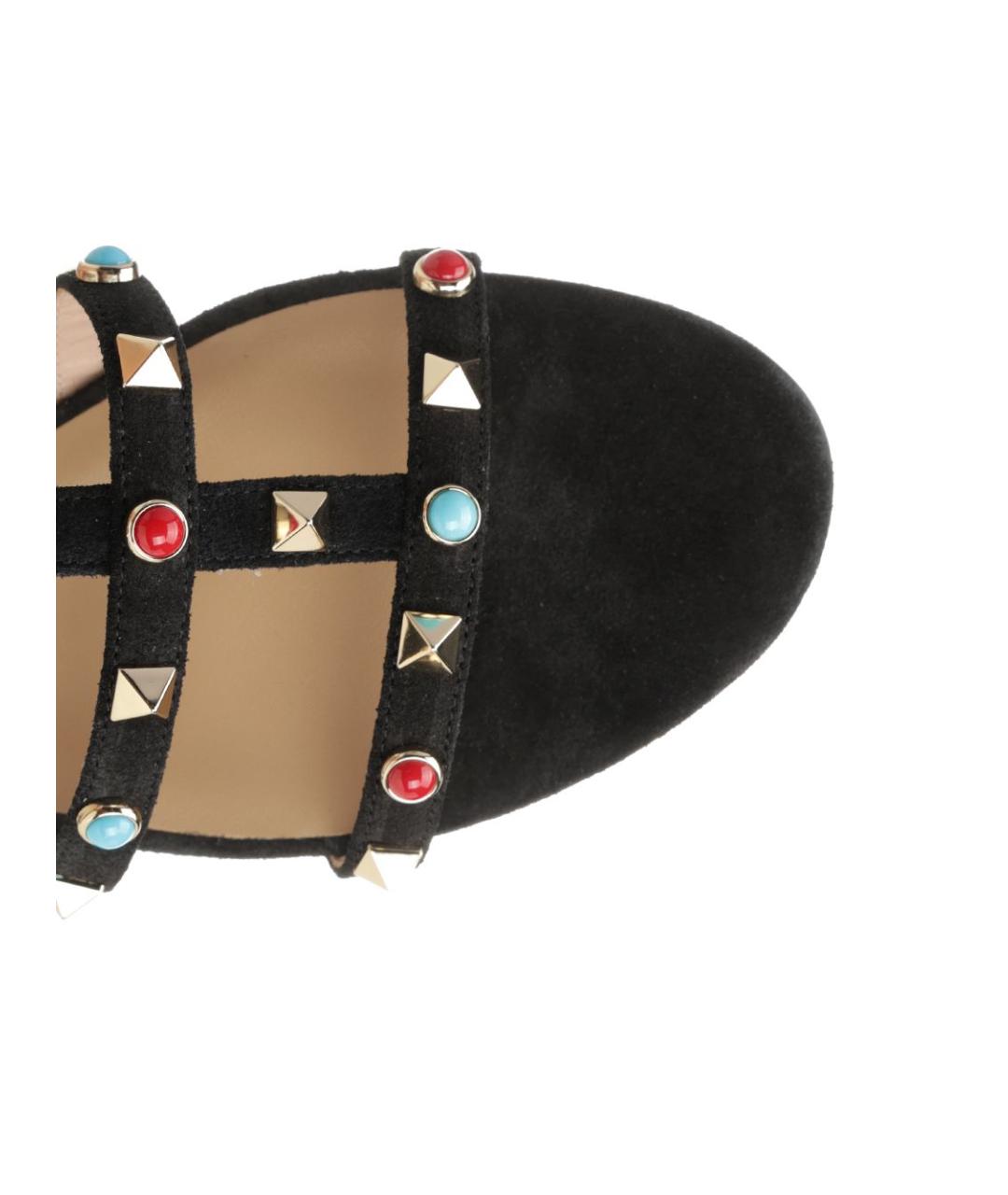 VALENTINO Черные замшевые сандалии, фото 4