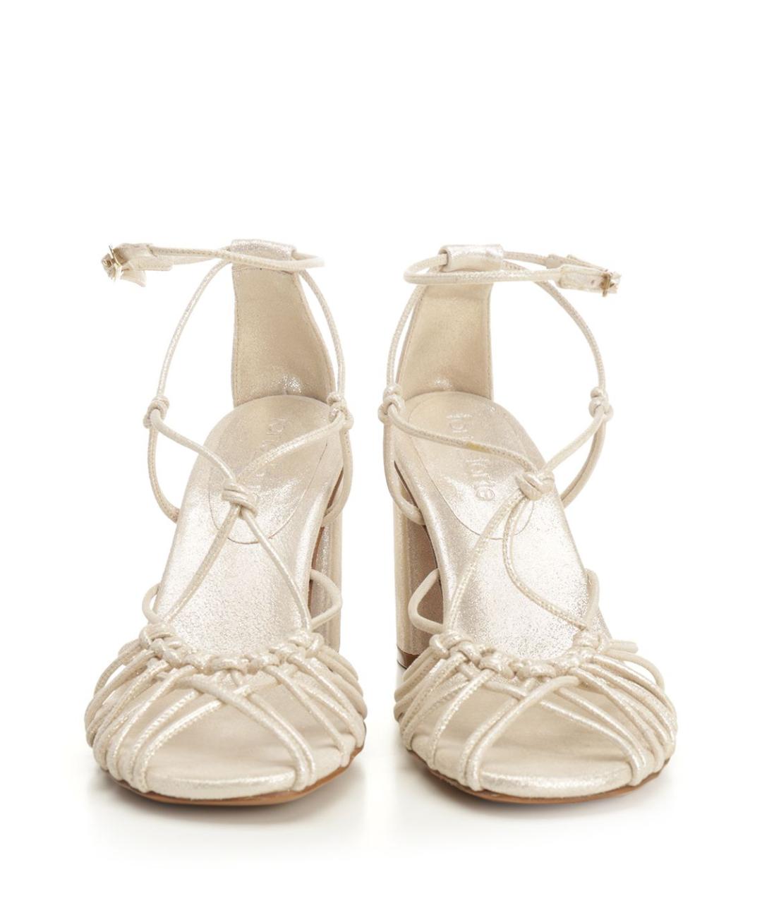 FORTE FORTE Бежевые кожаные босоножки, фото 5