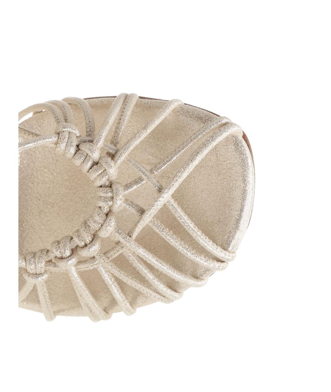 FORTE FORTE Бежевые кожаные босоножки, фото 4