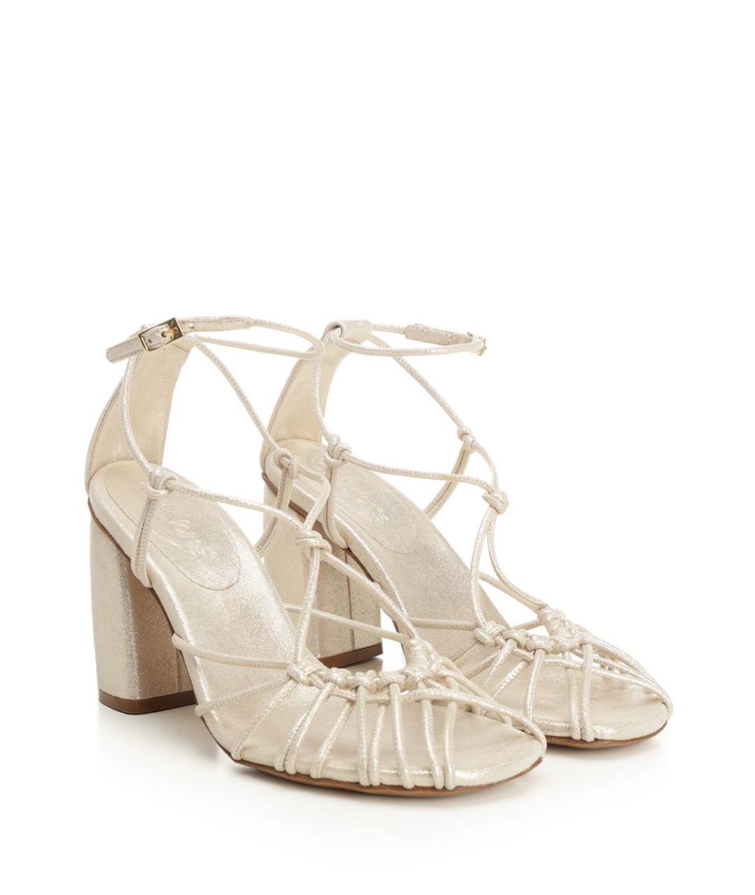 FORTE FORTE Бежевые кожаные босоножки, фото 2