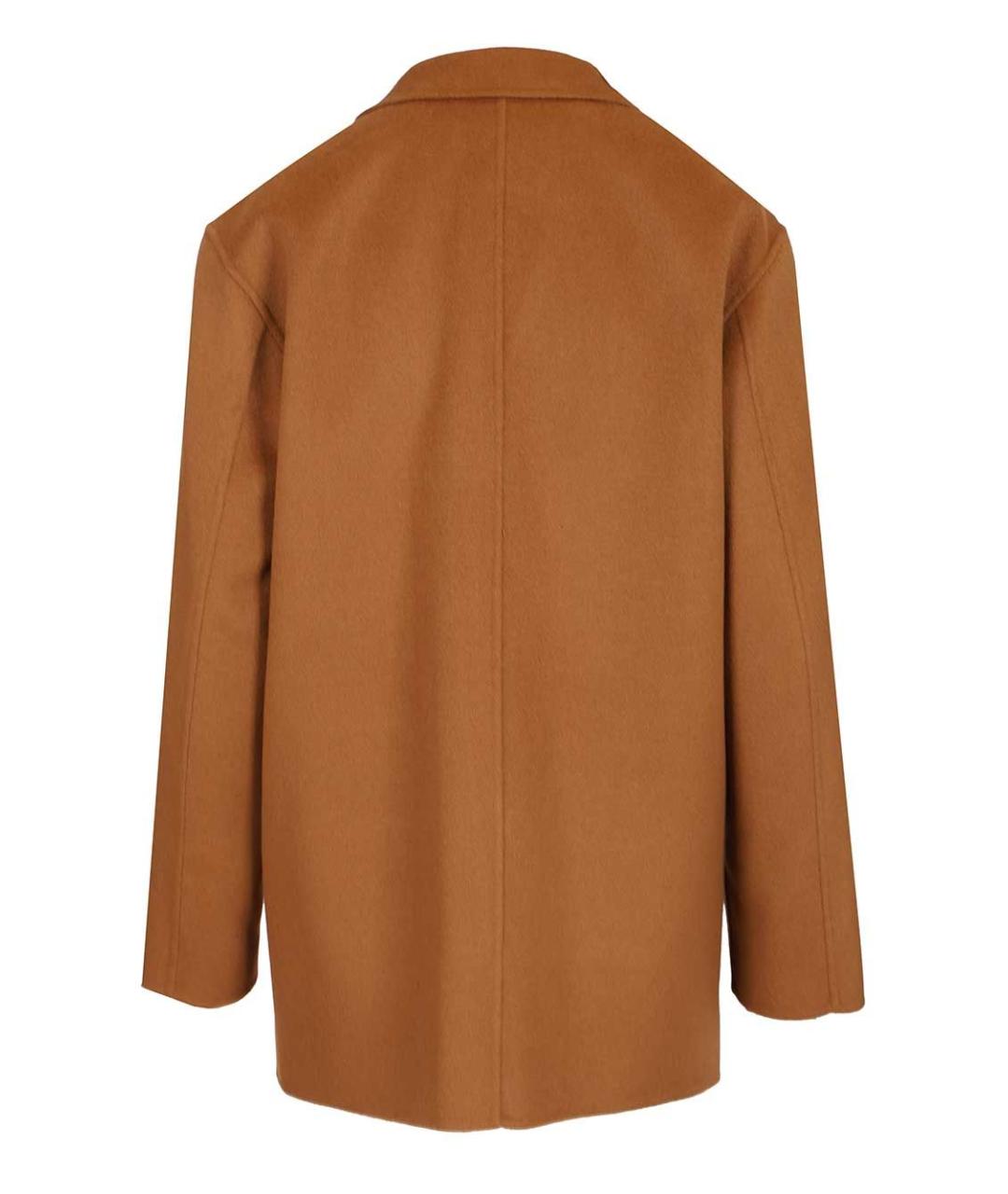 MAX MARA STUDIO Коричневое шерстяное пальто, фото 2