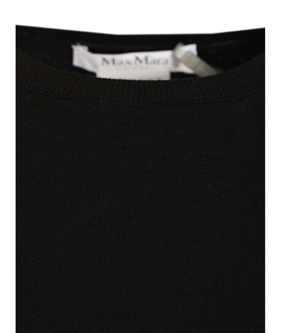 MAX MARA Черный вискозный джемпер / свитер, фото 4