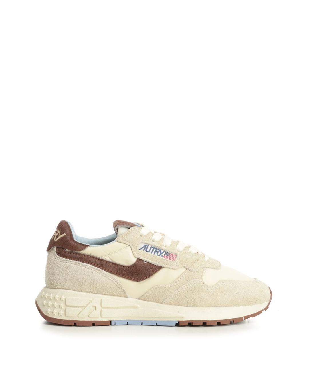 AUTRY Бежевые замшевые кроссовки, фото 1