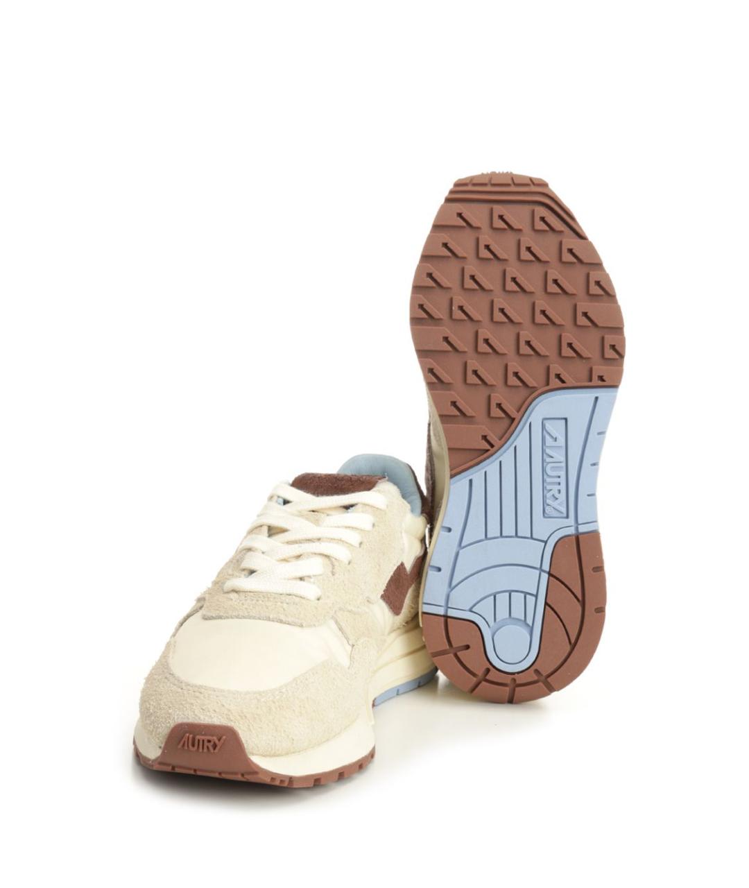 AUTRY Бежевые замшевые кроссовки, фото 5