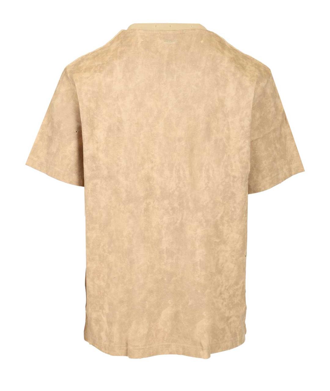 ADIDAS Бежевая хлопковая футболка, фото 2