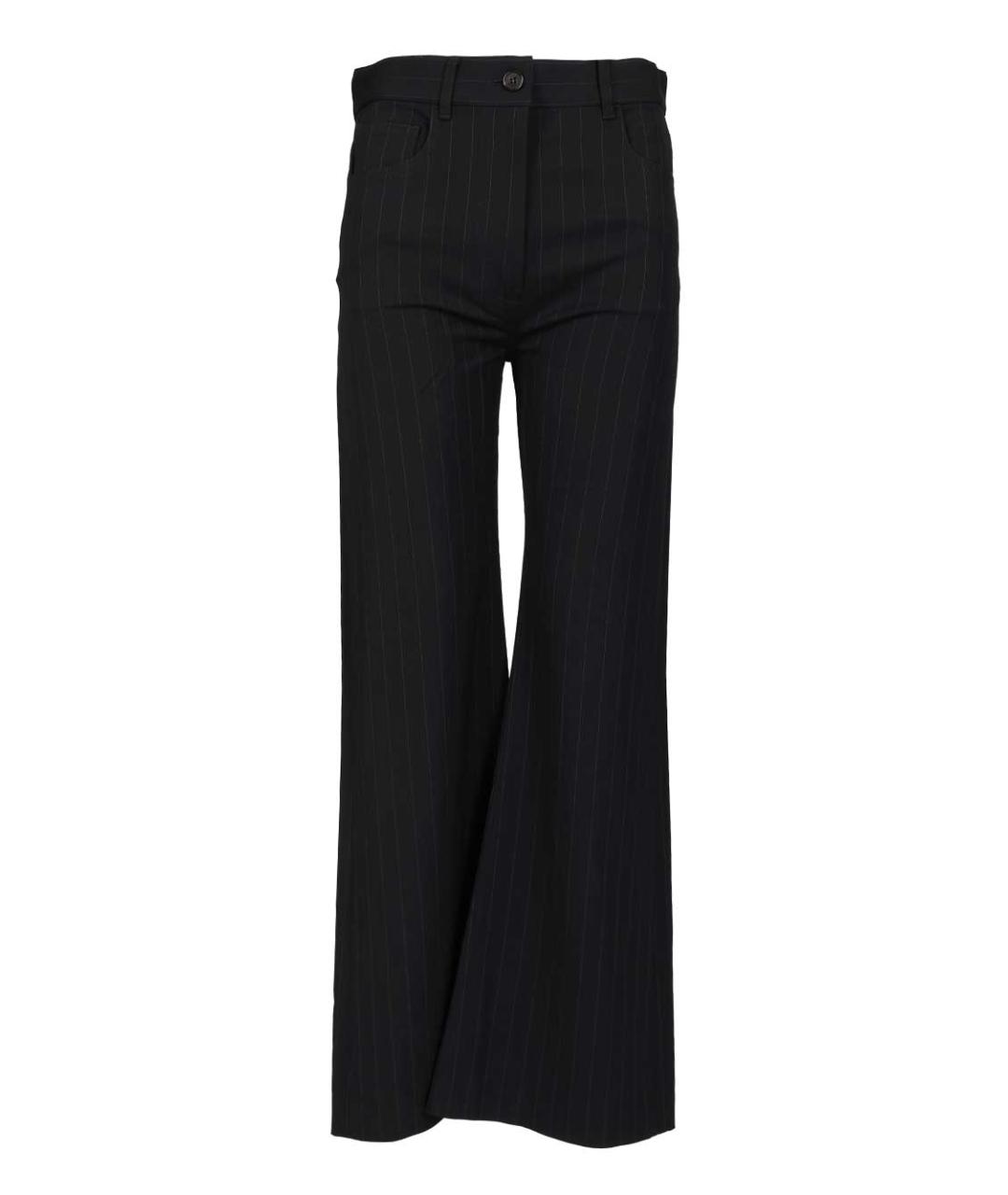 ACNE STUDIOS Темно-синие вискозные прямые брюки, фото 1