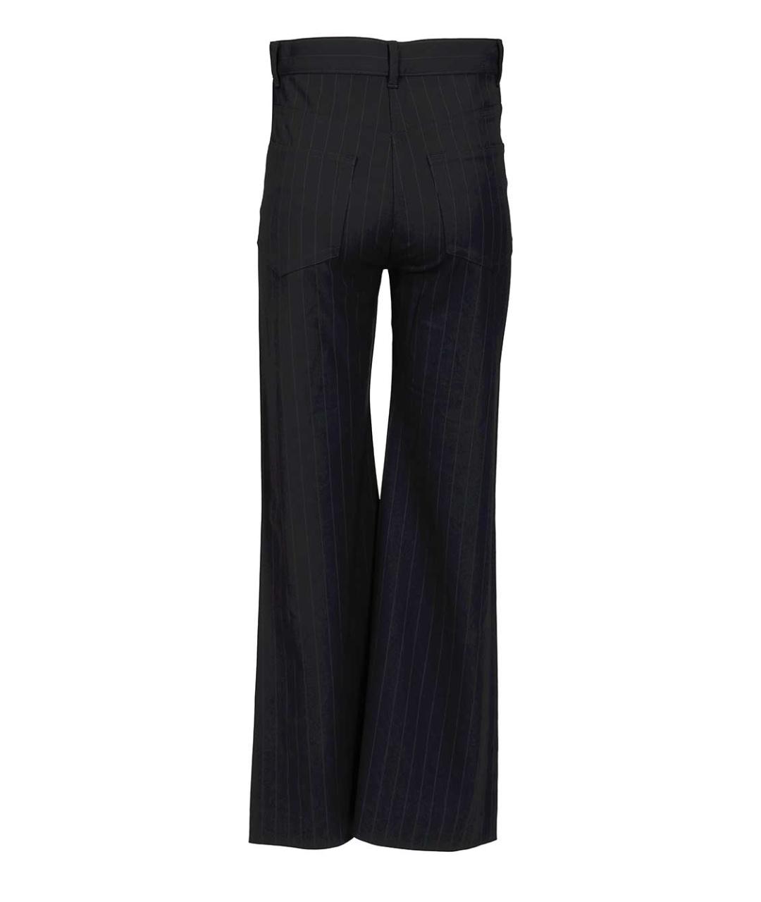 ACNE STUDIOS Темно-синие вискозные прямые брюки, фото 2