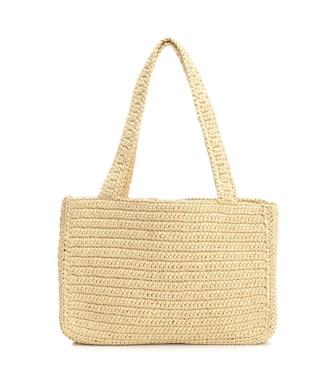 VALENTINO Бежевая пелетеная сумка тоут, фото 3