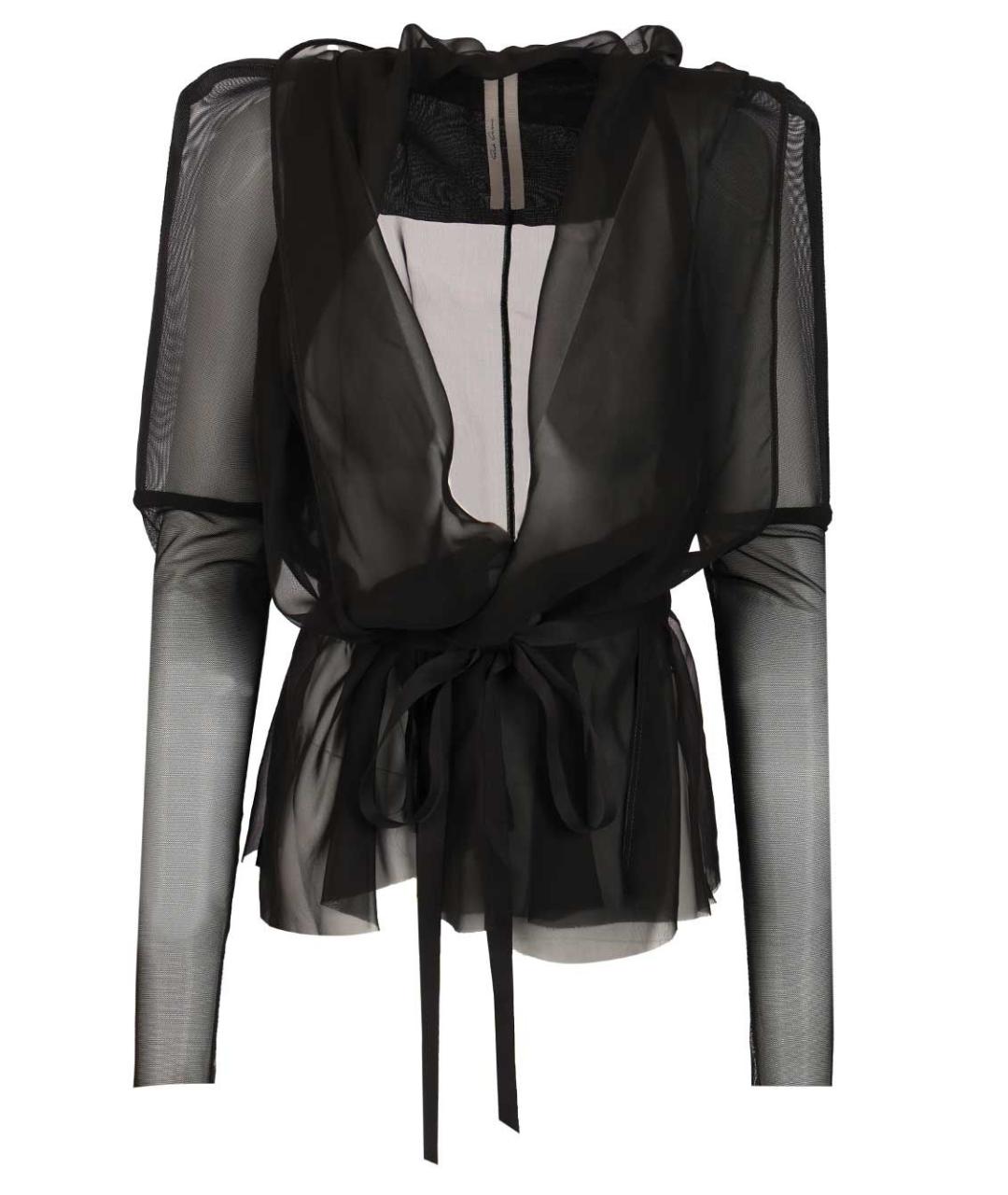 RICK OWENS Черная шелковая куртка, фото 1