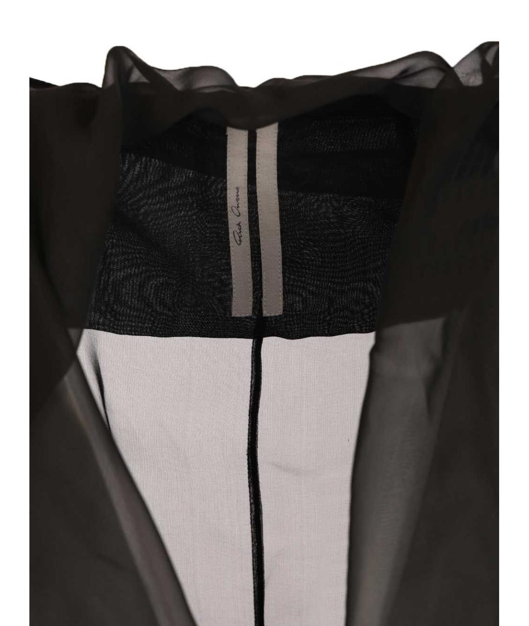 RICK OWENS Черная шелковая куртка, фото 6