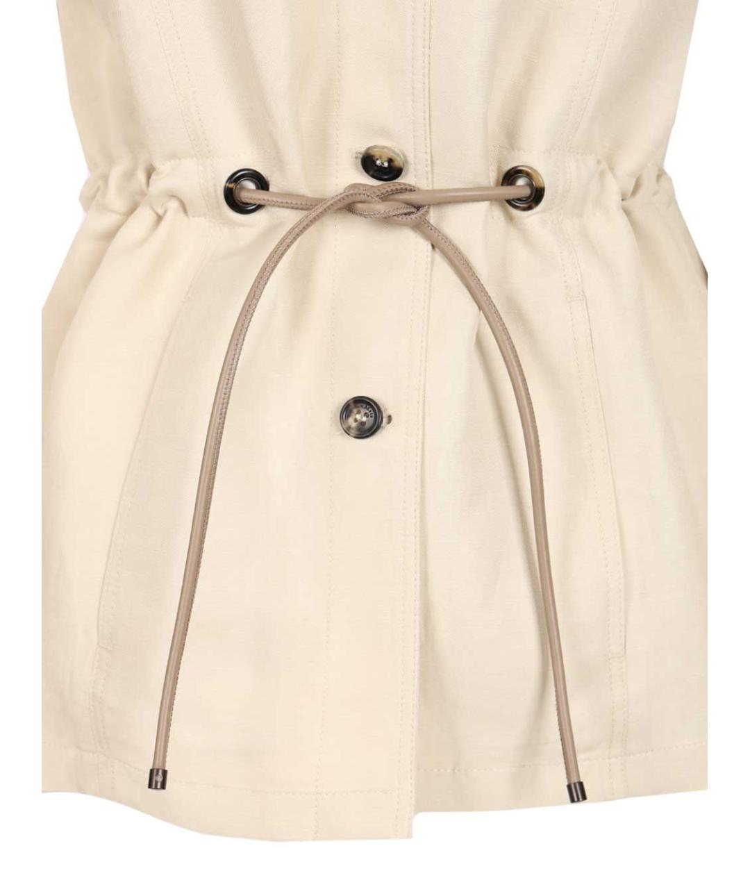 MAX MARA Бежевая льняная куртка, фото 4