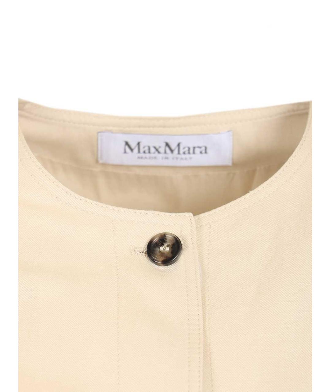 MAX MARA Бежевая льняная куртка, фото 5