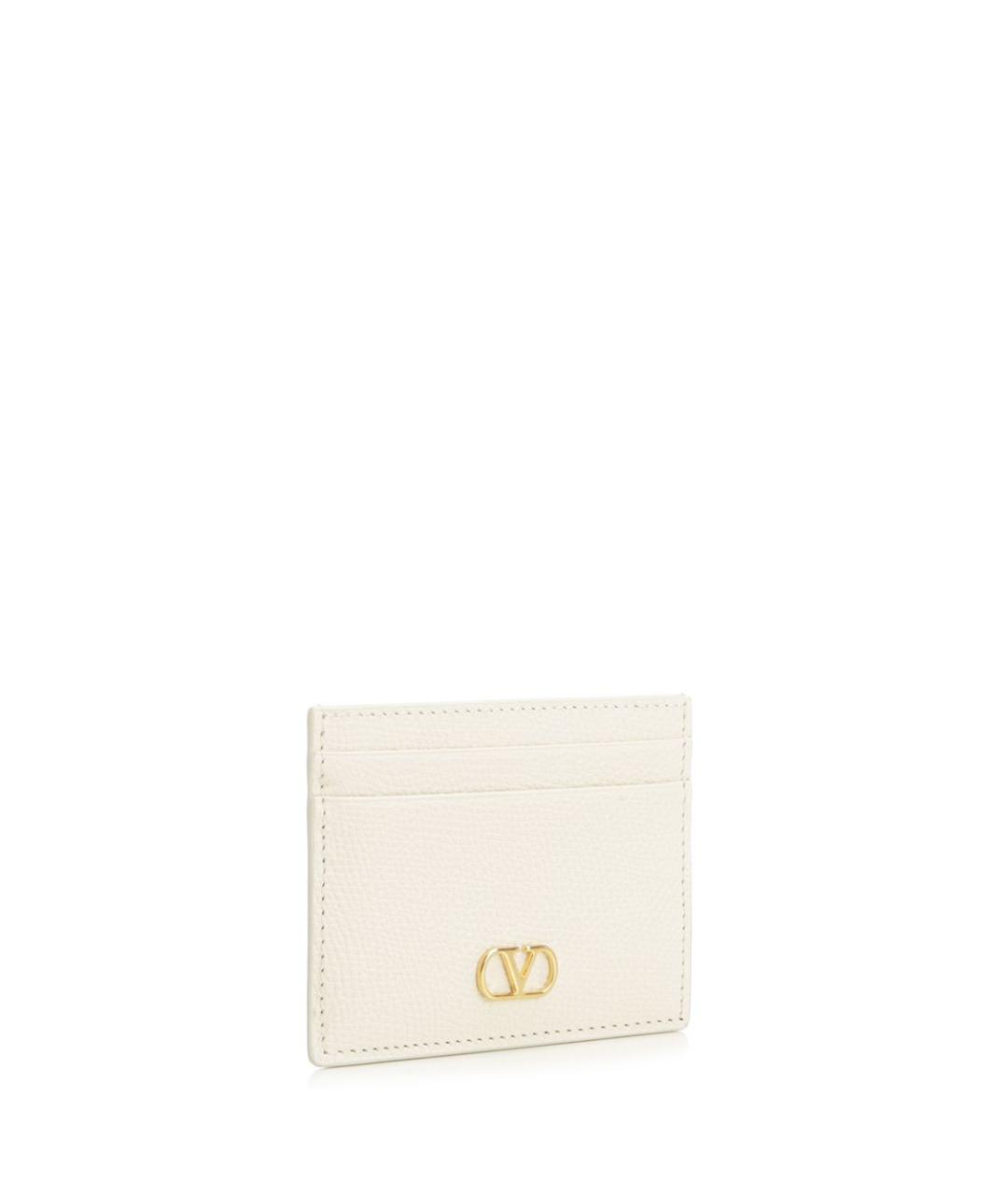 VALENTINO Белый кожаный кардхолдер, фото 2