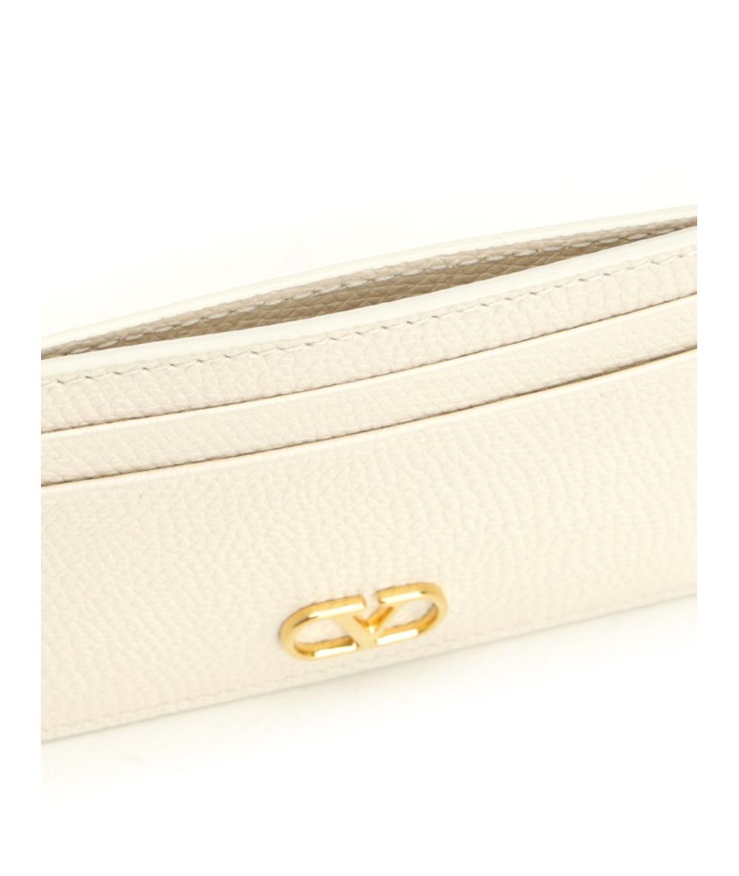 VALENTINO Белый кожаный кардхолдер, фото 4