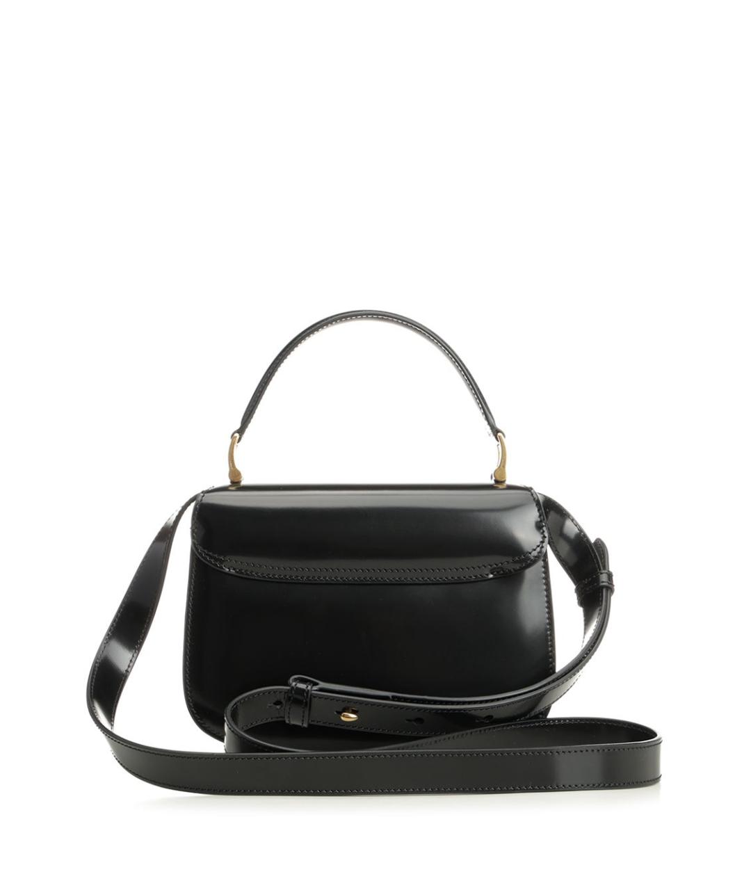 Ami Paris Черная кожаная сумка с короткими ручками, фото 3