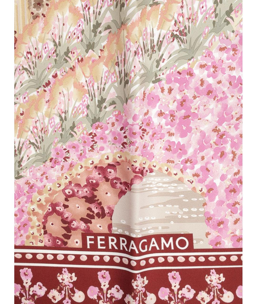 FERRAGAMO Мульти шелковый шарф, фото 5