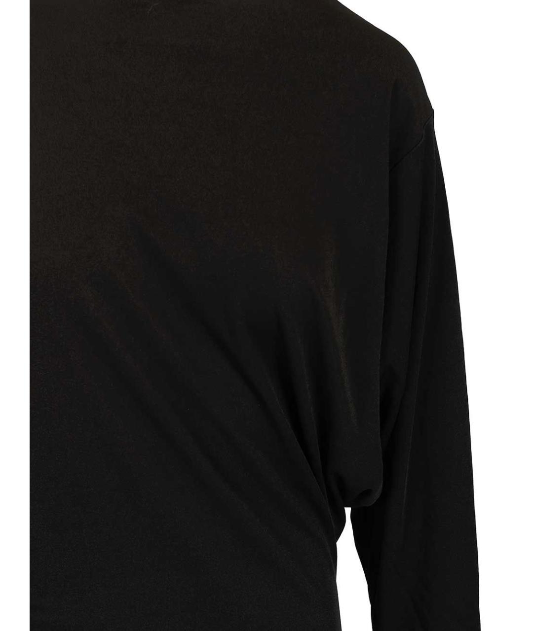 JACQUEMUS Черное вискозное коктейльное платье, фото 4