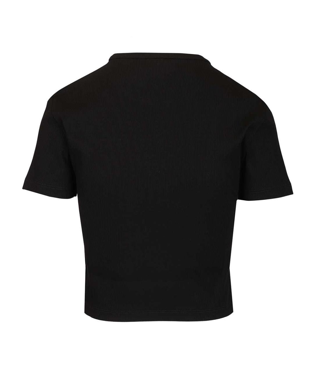 FENDI Черная хлопко-эластановая футболка, фото 2