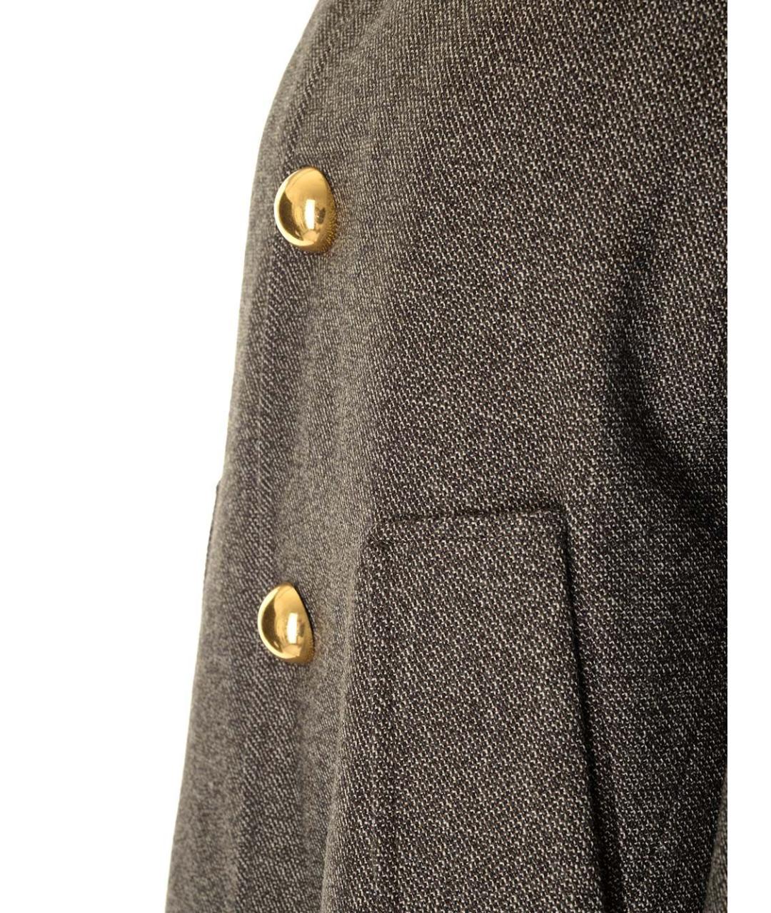 Ami Paris Коричневое шерстяное пальто, фото 4