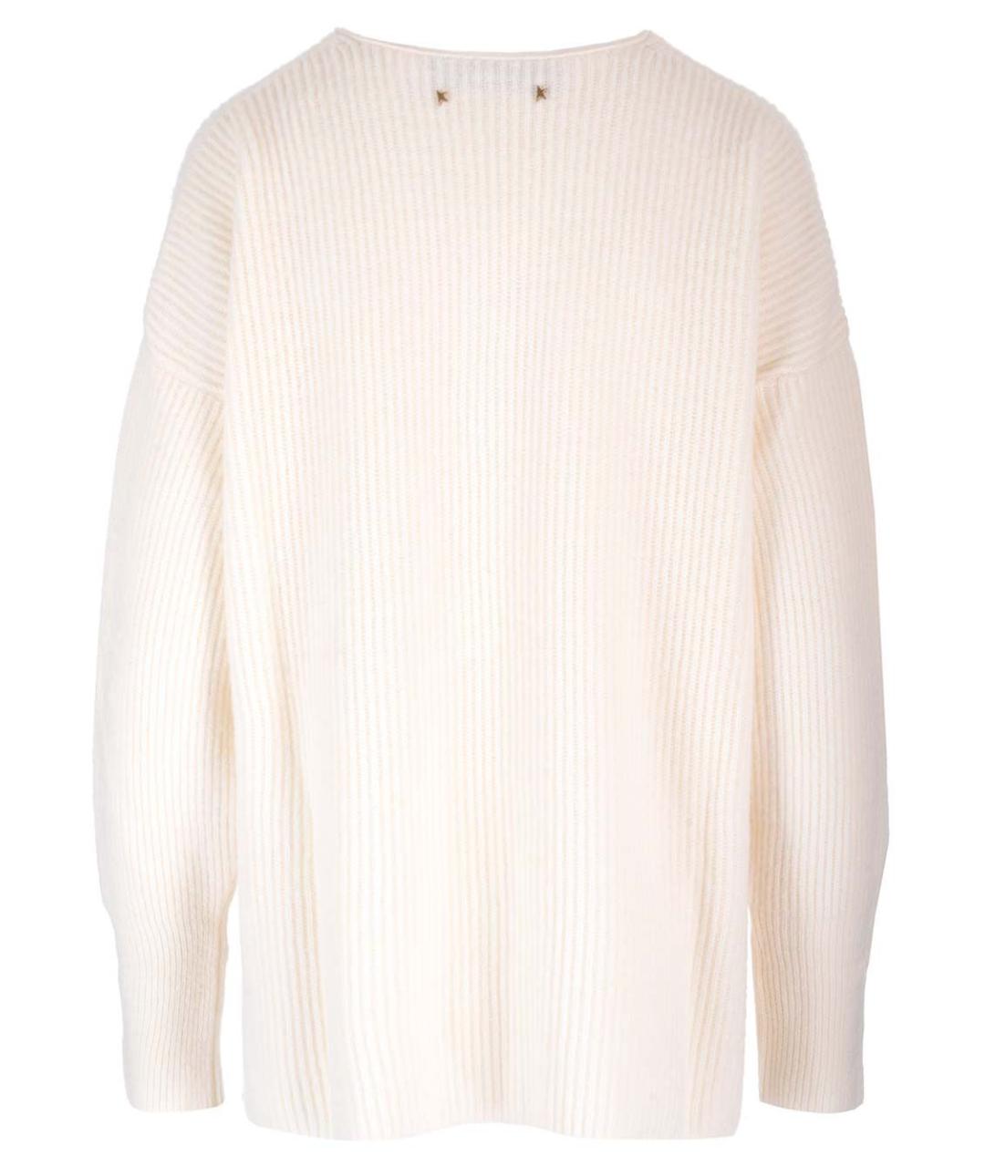 GOLDEN GOOSE DELUXE BRAND Белый шерстяной джемпер / свитер, фото 2