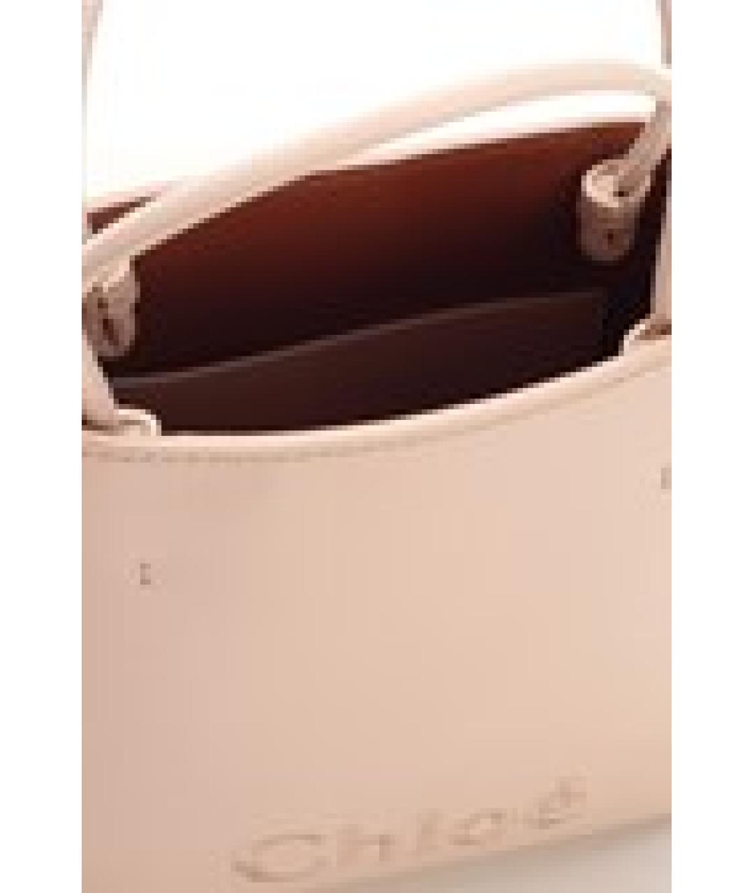 CHLOE Розовая кожаная сумка с короткими ручками, фото 3