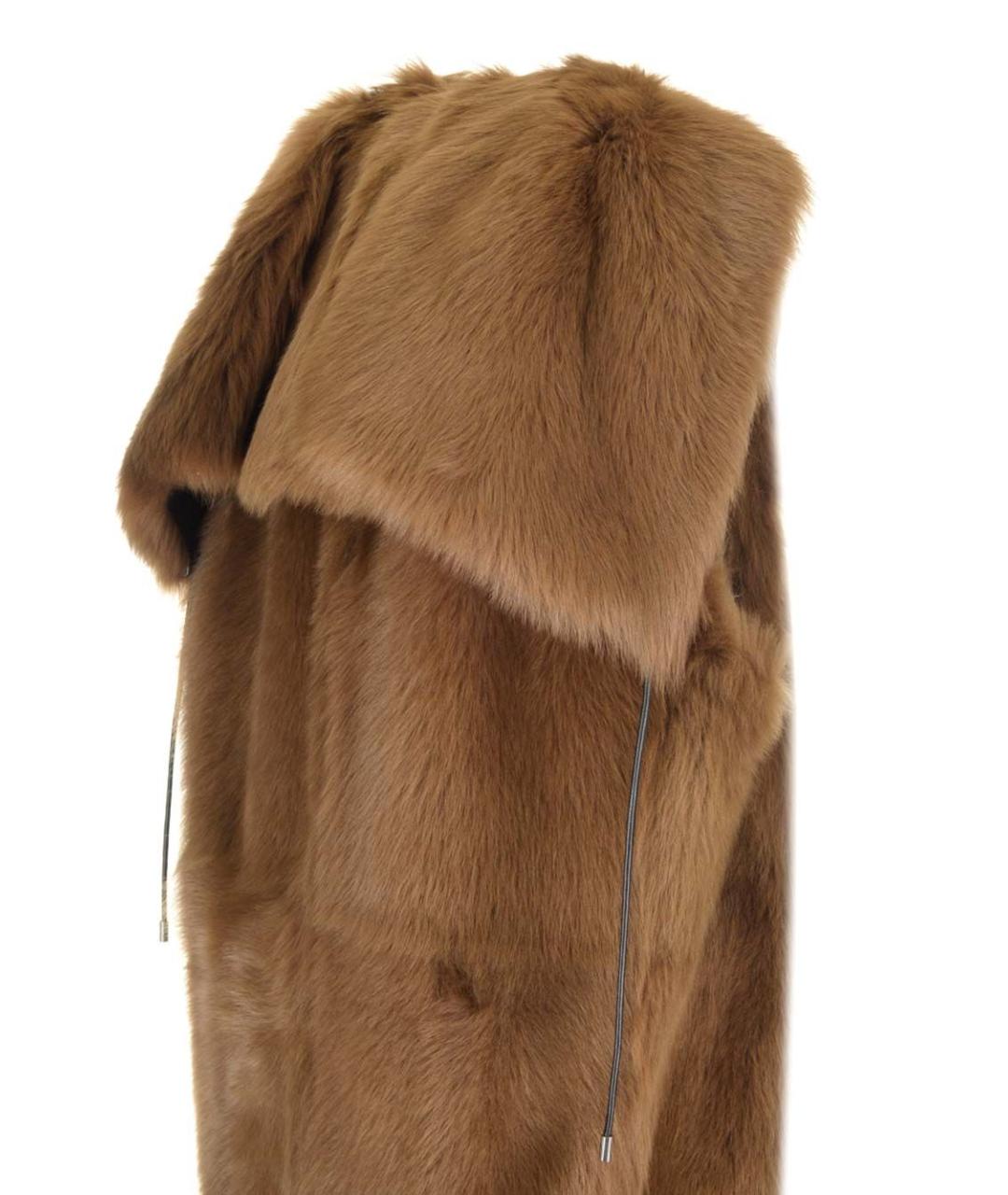 MAX MARA Коричневый меховой жилет, фото 5
