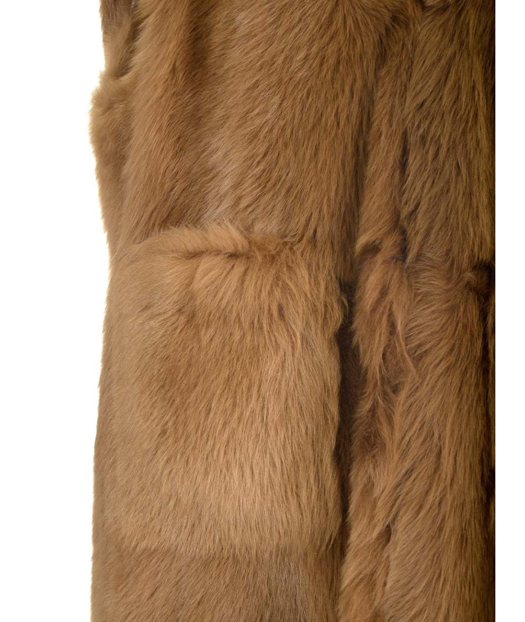 MAX MARA Коричневый меховой жилет, фото 6