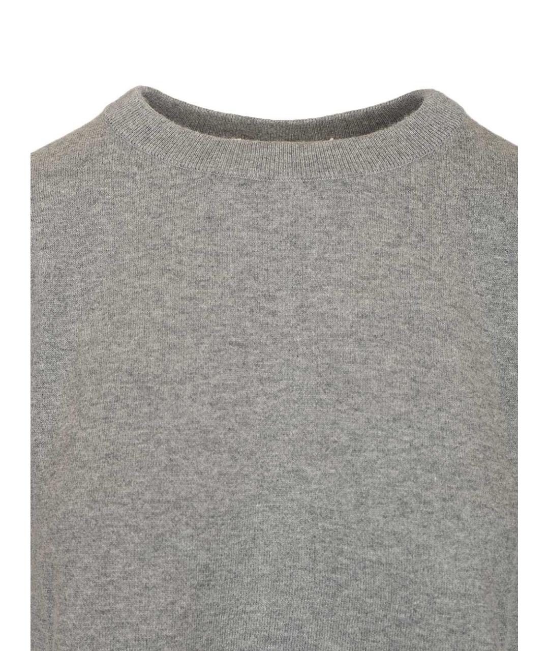 LISA YANG Серая хлопковая футболка, фото 4