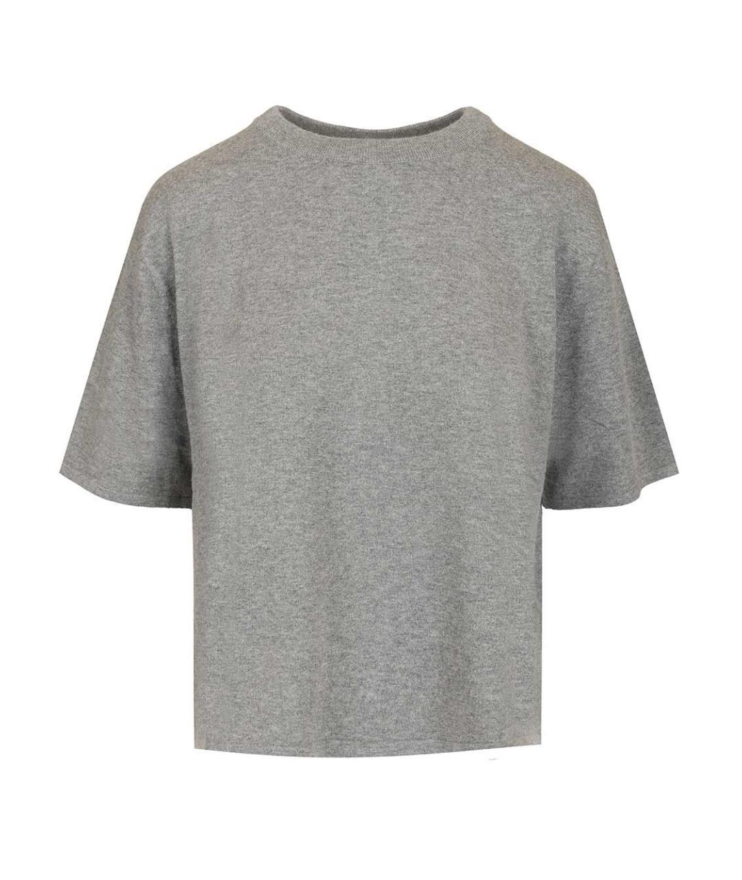 LISA YANG Серая хлопковая футболка, фото 1