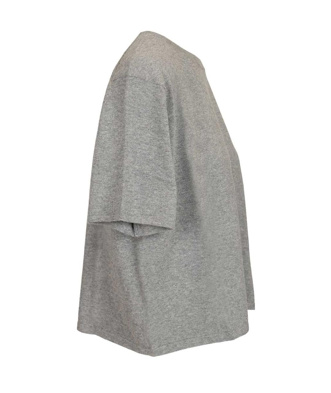 LISA YANG Серая хлопковая футболка, фото 3