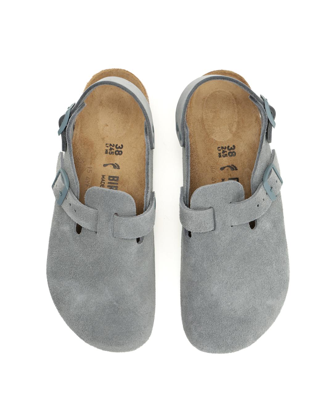 BIRKENSTOCK Голубые замшевые сандалии, фото 5