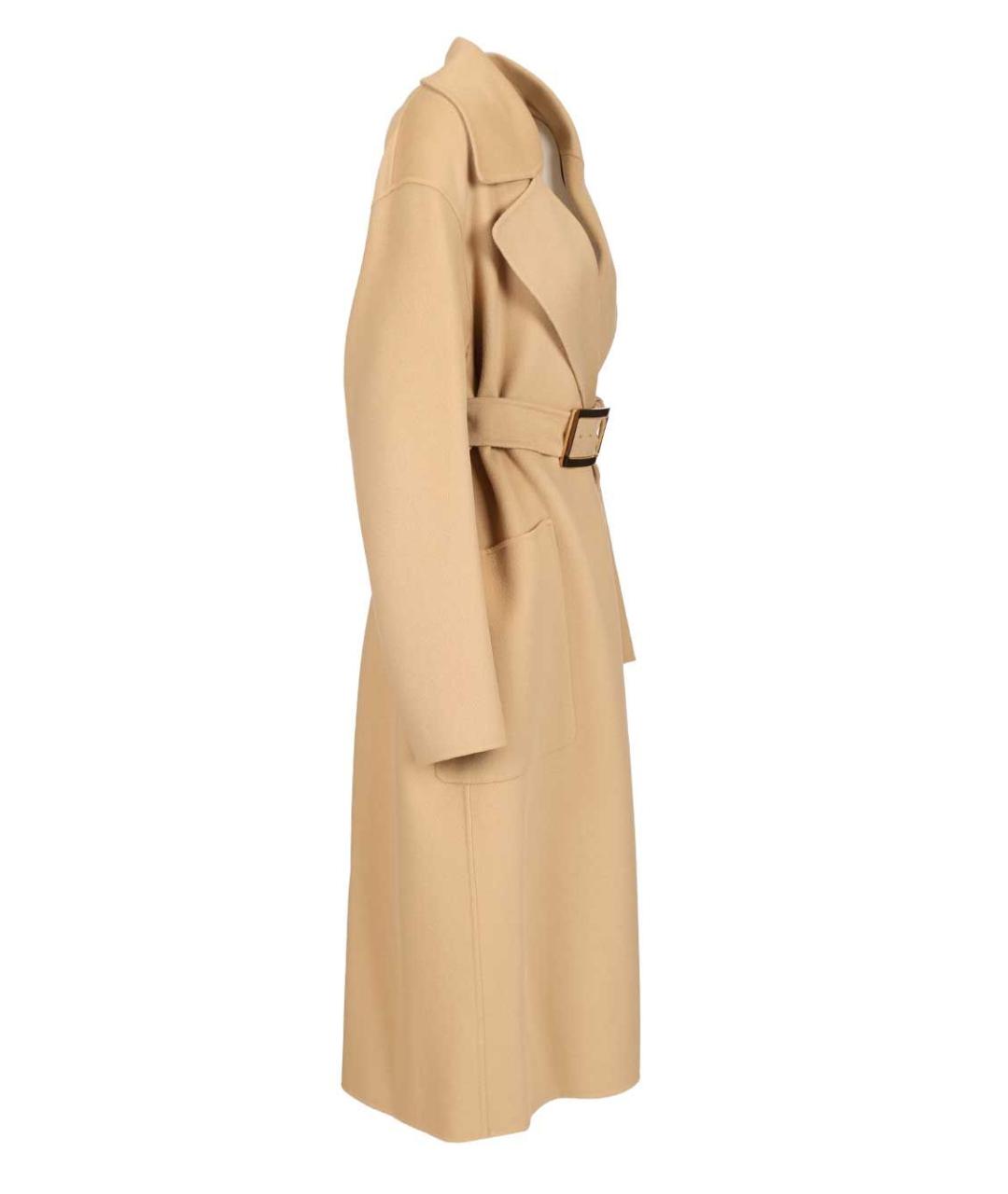 SPORTMAX Бежевое шерстяное пальто, фото 3