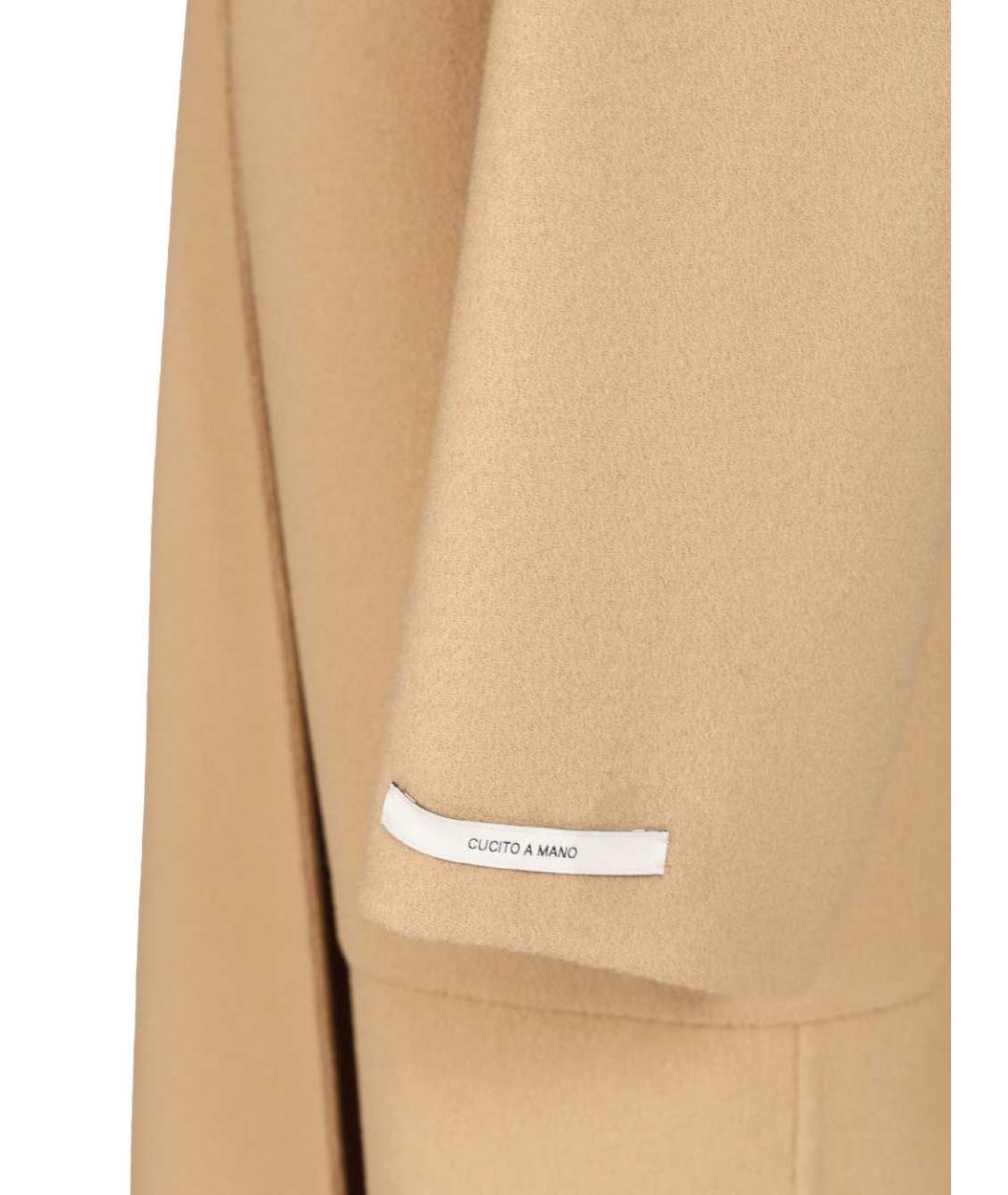 SPORTMAX Бежевое шерстяное пальто, фото 5