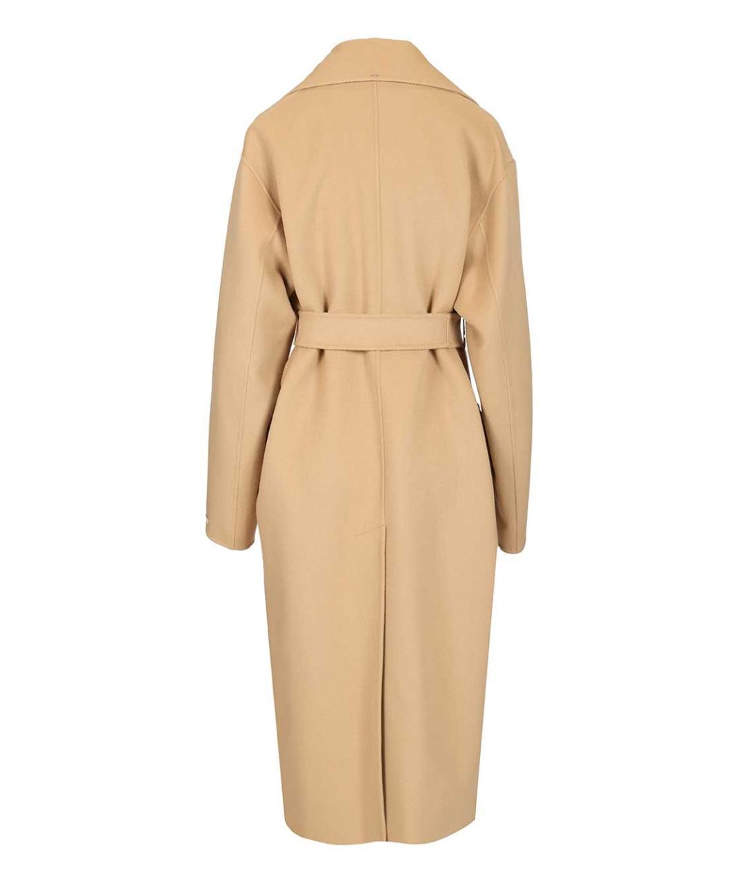 SPORTMAX Бежевое шерстяное пальто, фото 2