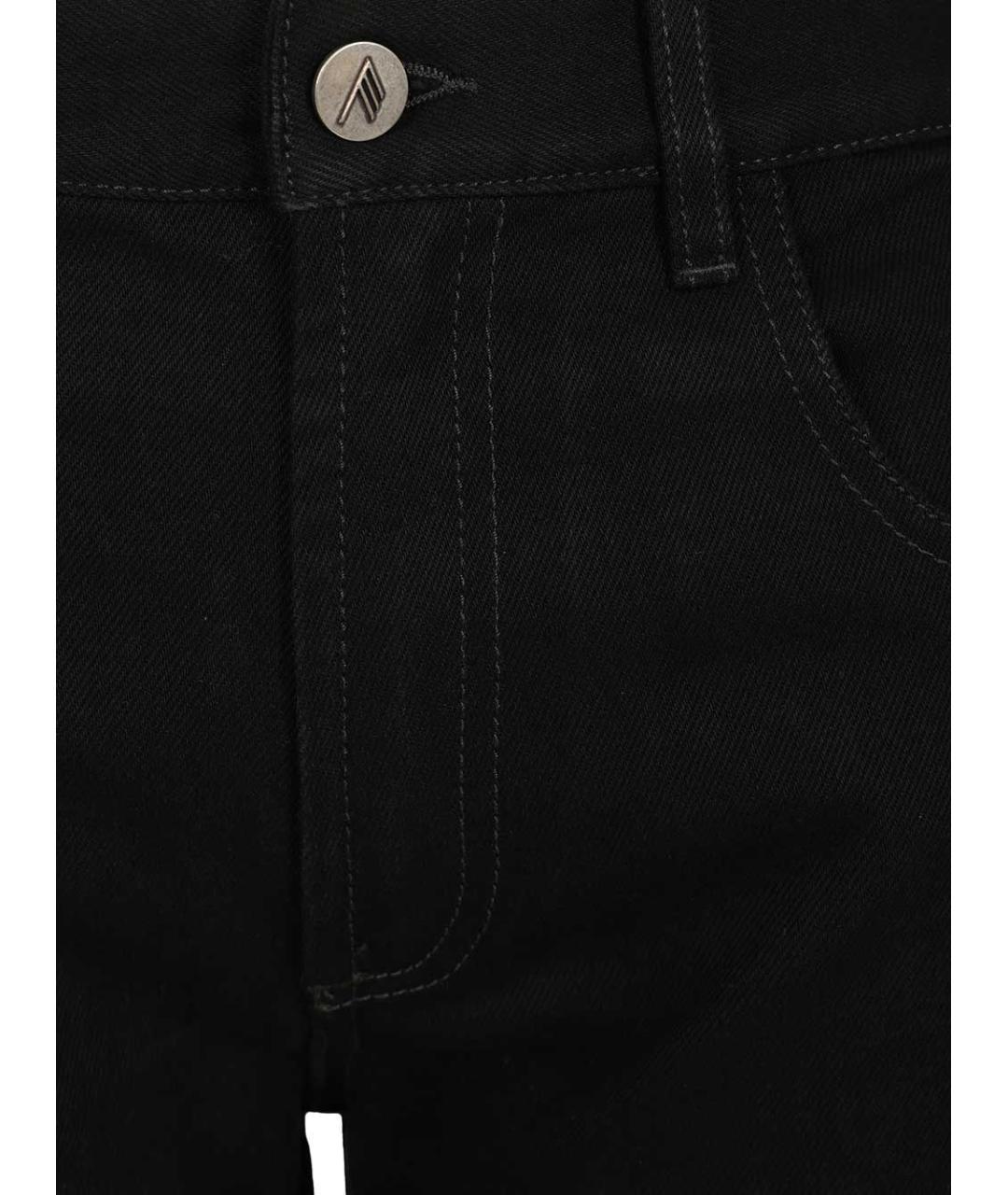 THE ATTICO Черные хлопковые прямые джинсы, фото 4