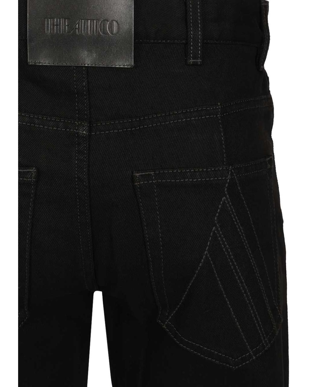 THE ATTICO Черные хлопковые прямые джинсы, фото 5
