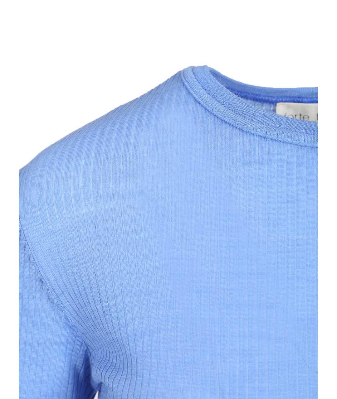 FORTE FORTE Голубой шерстяной джемпер / свитер, фото 4