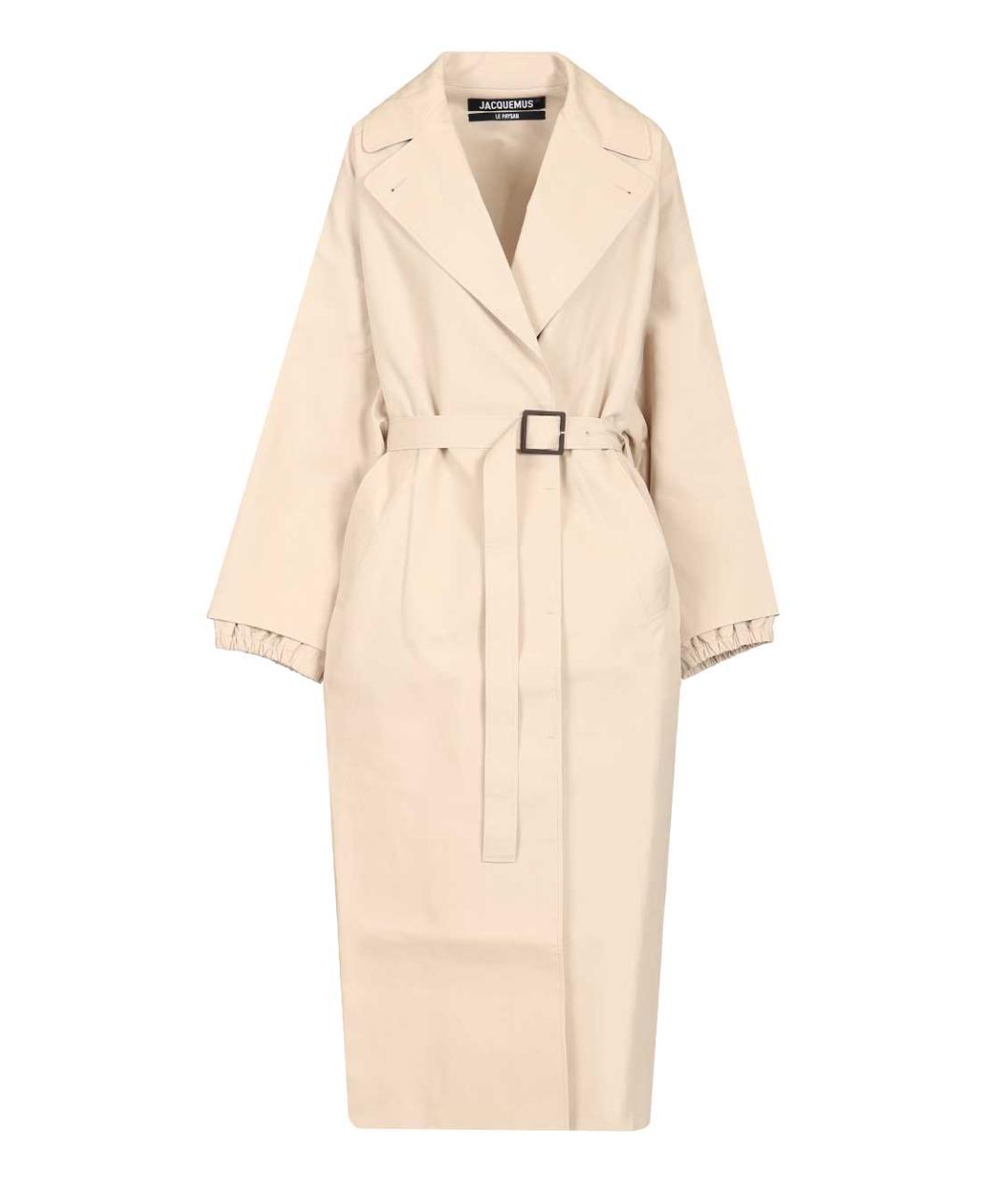 JACQUEMUS Бежевый хлопковый тренч/плащ, фото 1