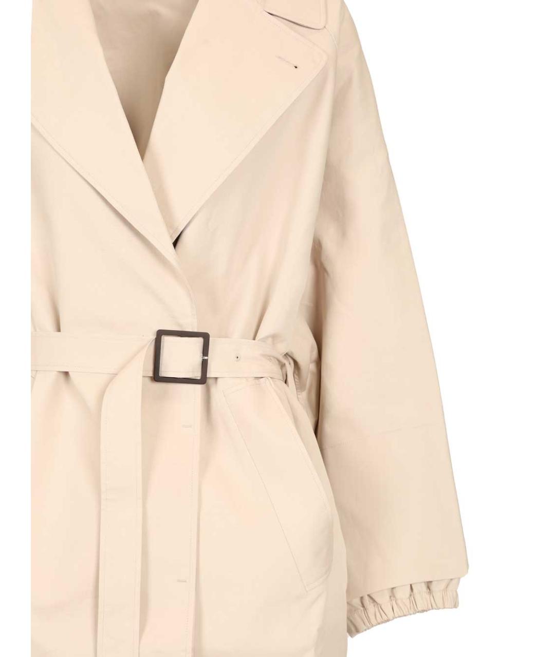 JACQUEMUS Бежевый хлопковый тренч/плащ, фото 5