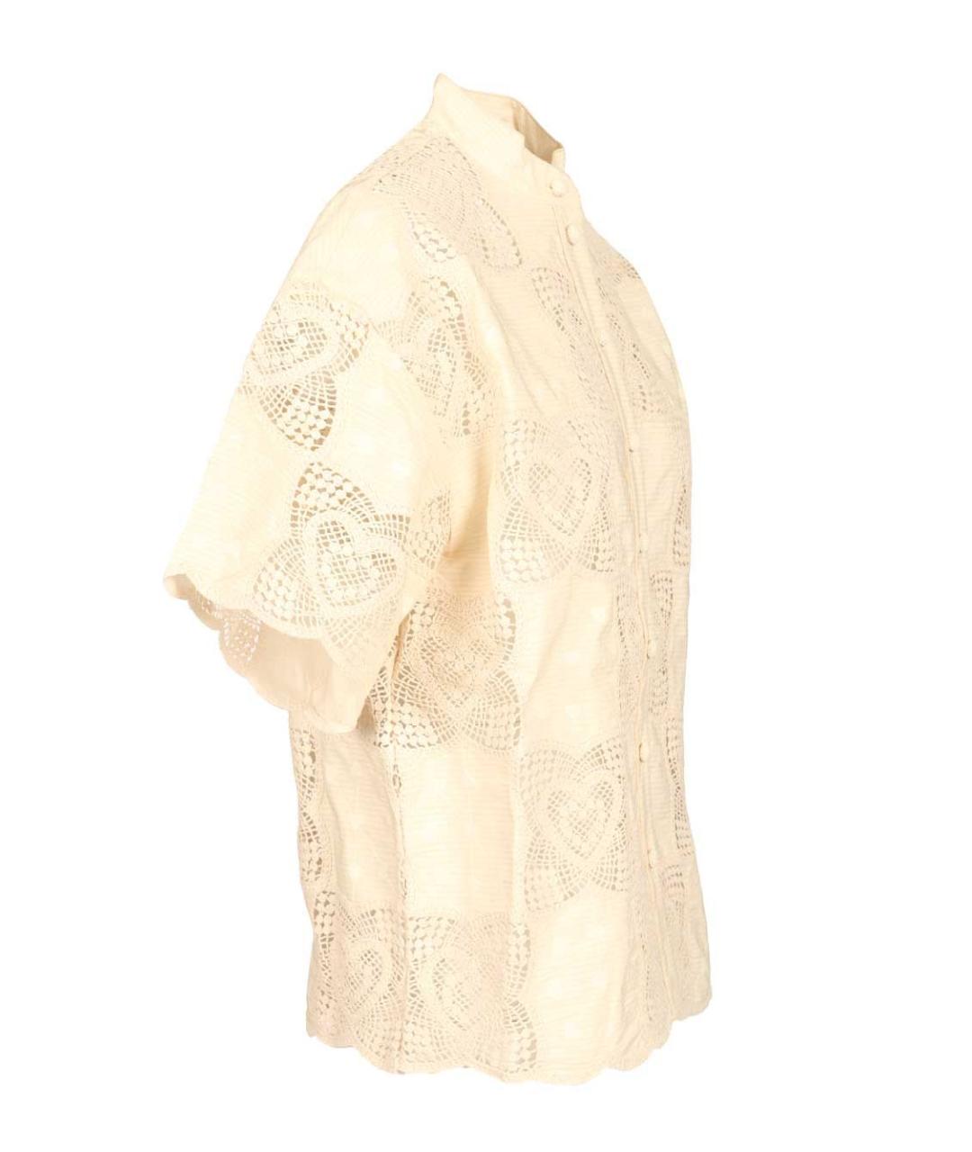 ZIMMERMANN Бежевая хлопковая рубашка, фото 3